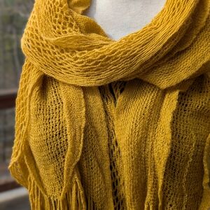 Harvest Yellow Layered Scarf